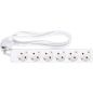 Preview: Multiple Socket | 6 outlets | cable length 1.4 m | 3 x 1.5 mm² | IP 20