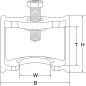 Preview: Pied d’extraction pour tringlerie de frein | pour freins Haldex | 160 mm