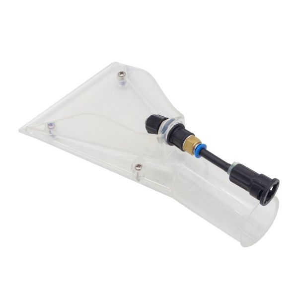 Ugello per tappezzeria D38 x 105mm in plastica trasparente con attacco.