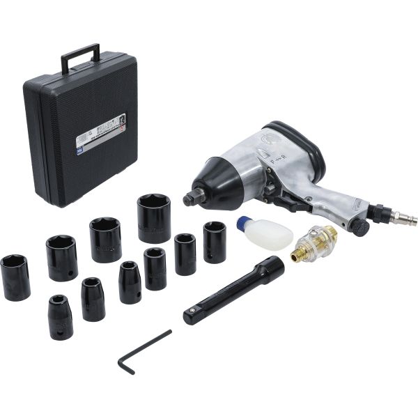 BGS DIY 3211 Air Impact Wrench with Tool Set 12.5 mm (1/2") 312