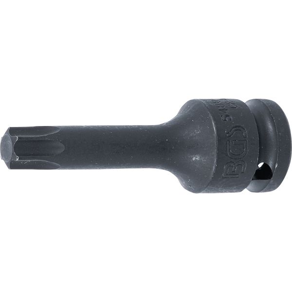 Impact Bit Socket | length 75 mm | 12.5 mm (1/2") Drive | T-Star (for Torx) T55