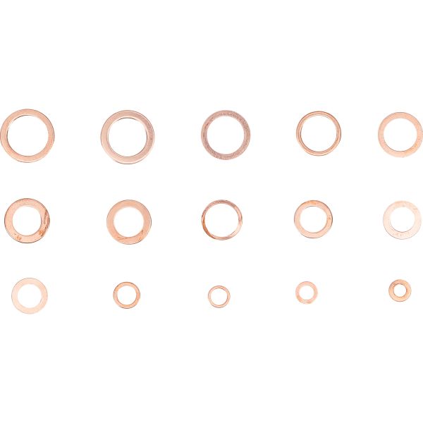Seal Ring Assortment | Copper | Inch Sizes | for Oil Drain Plugs | 75 pcs.