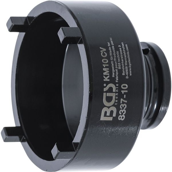 BGSTechnic 833710 Groove Nut Socket external tooth KM10