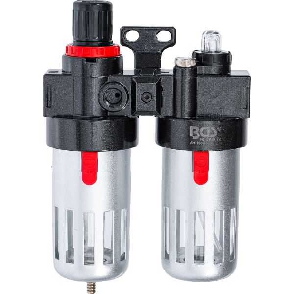 BGSTechnic 8603 Air Filter / Oiler Unit with Pressure Regulator