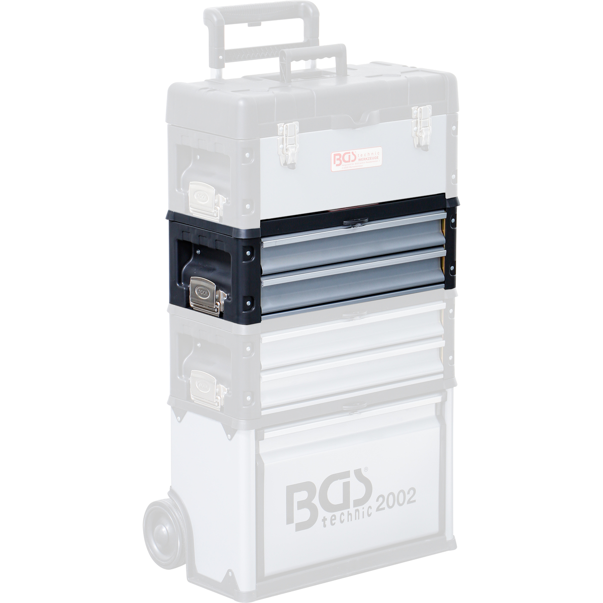 BGS technic Caja de herramientas rígida con 2 cajones Maletín herramientas  & Cajas