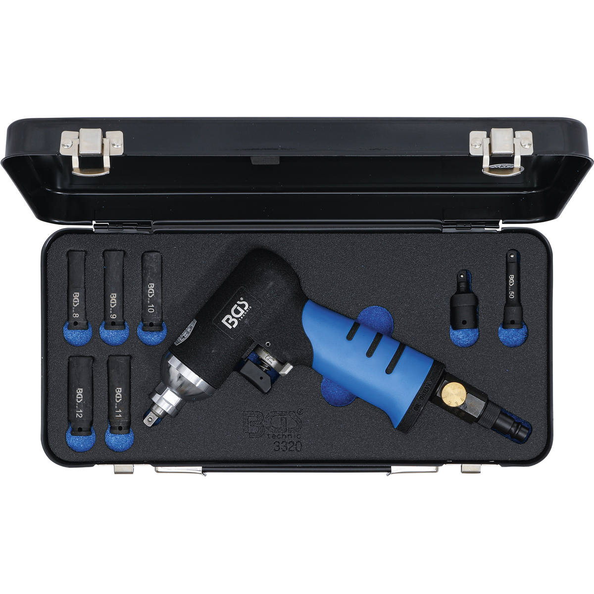 BGSTechnic 3320 Air Impact Wrench Set for Glow Plugs