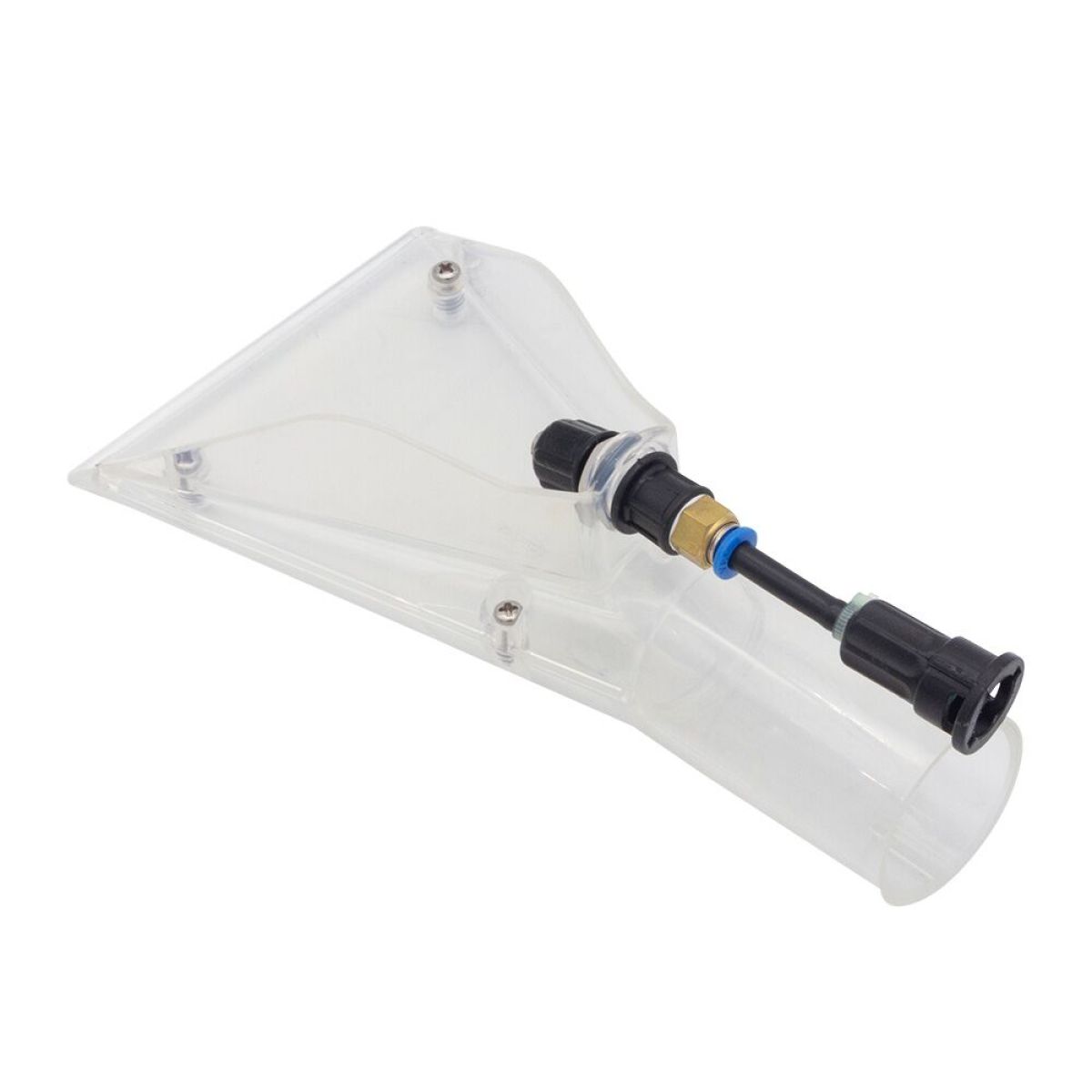 Ugello per tappezzeria D38 x 105mm in plastica trasparente con attacco.