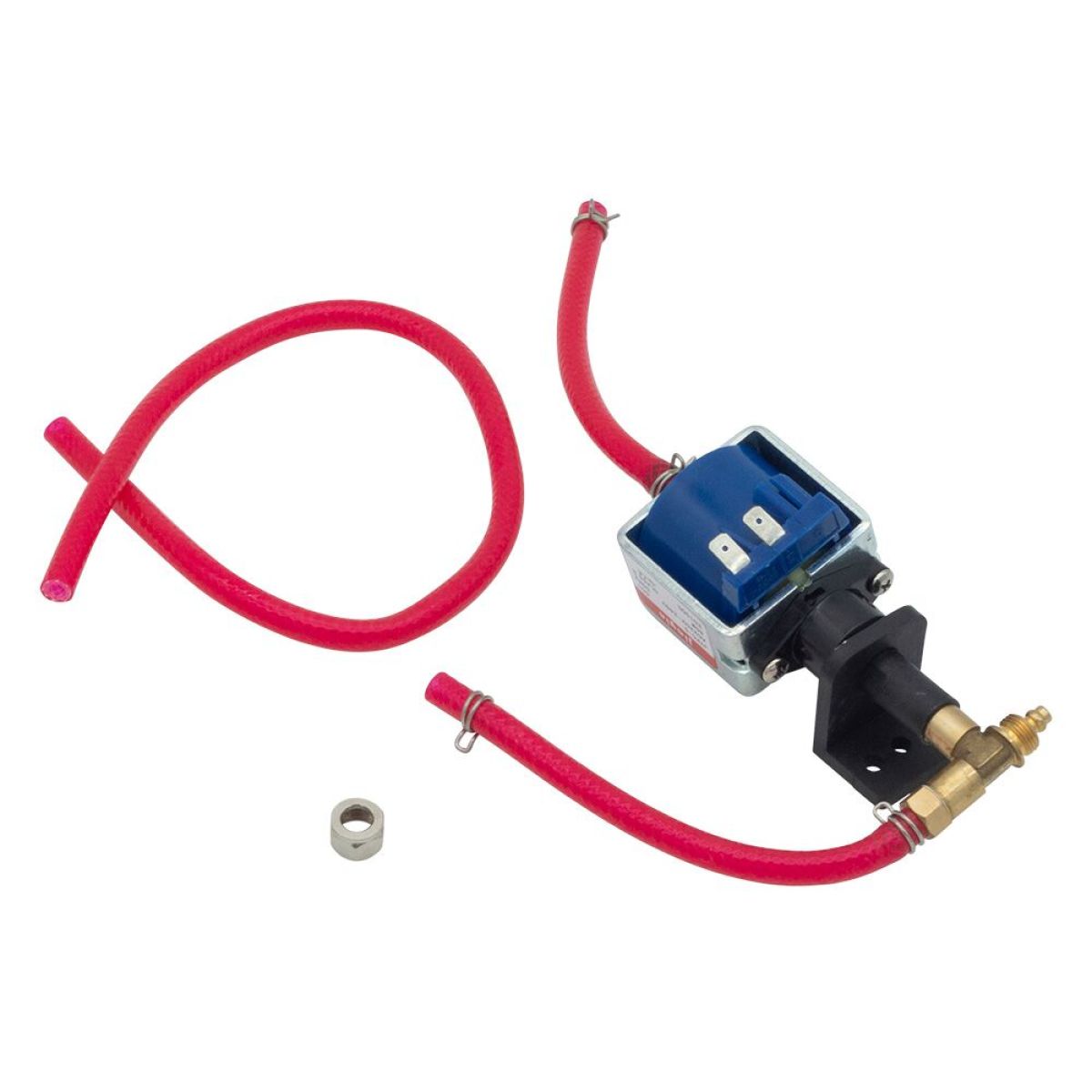 Pompa per Rotador Spray Vac con due tubi rossi e un connettore in metallo.