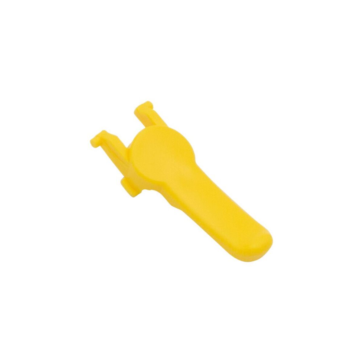 Leva di controllo gialla per Rotador Spray Vac, con base rotonda e forma lunga e piatta.