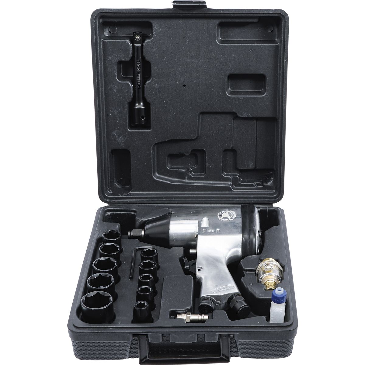 Air Impact Wrench with Tool Set | 12.5 mm (1/2") | 312 Nm | 16 pcs.
