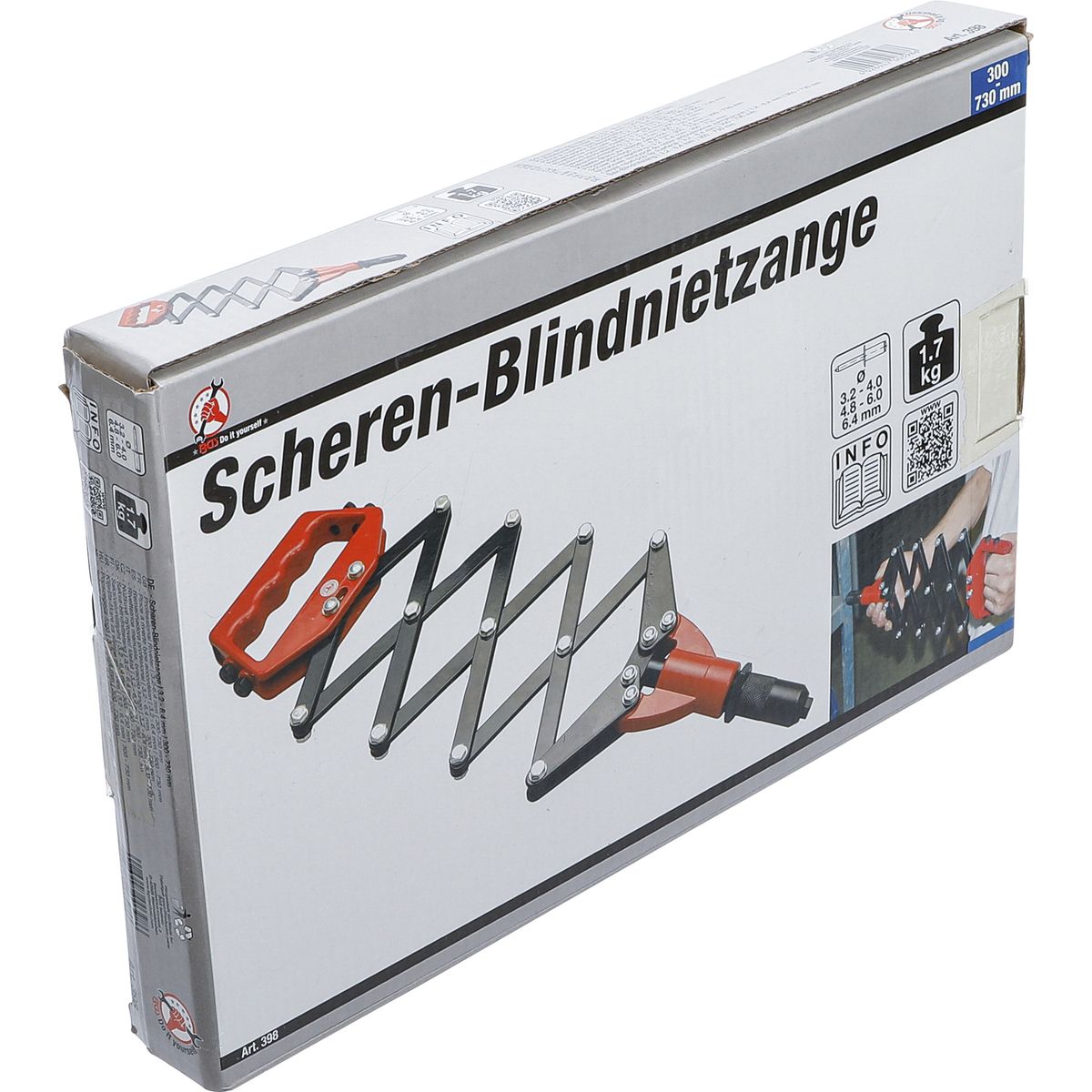 Scheren-Blindnietzange | 3,2 - 6,4 mm | 300 - 730 mm
