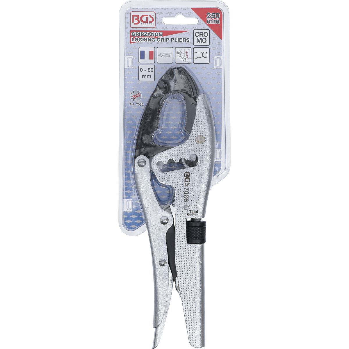 Locking Grip Pliers | 4-way Adjustable | swivel Tips | French Type | 250 mm