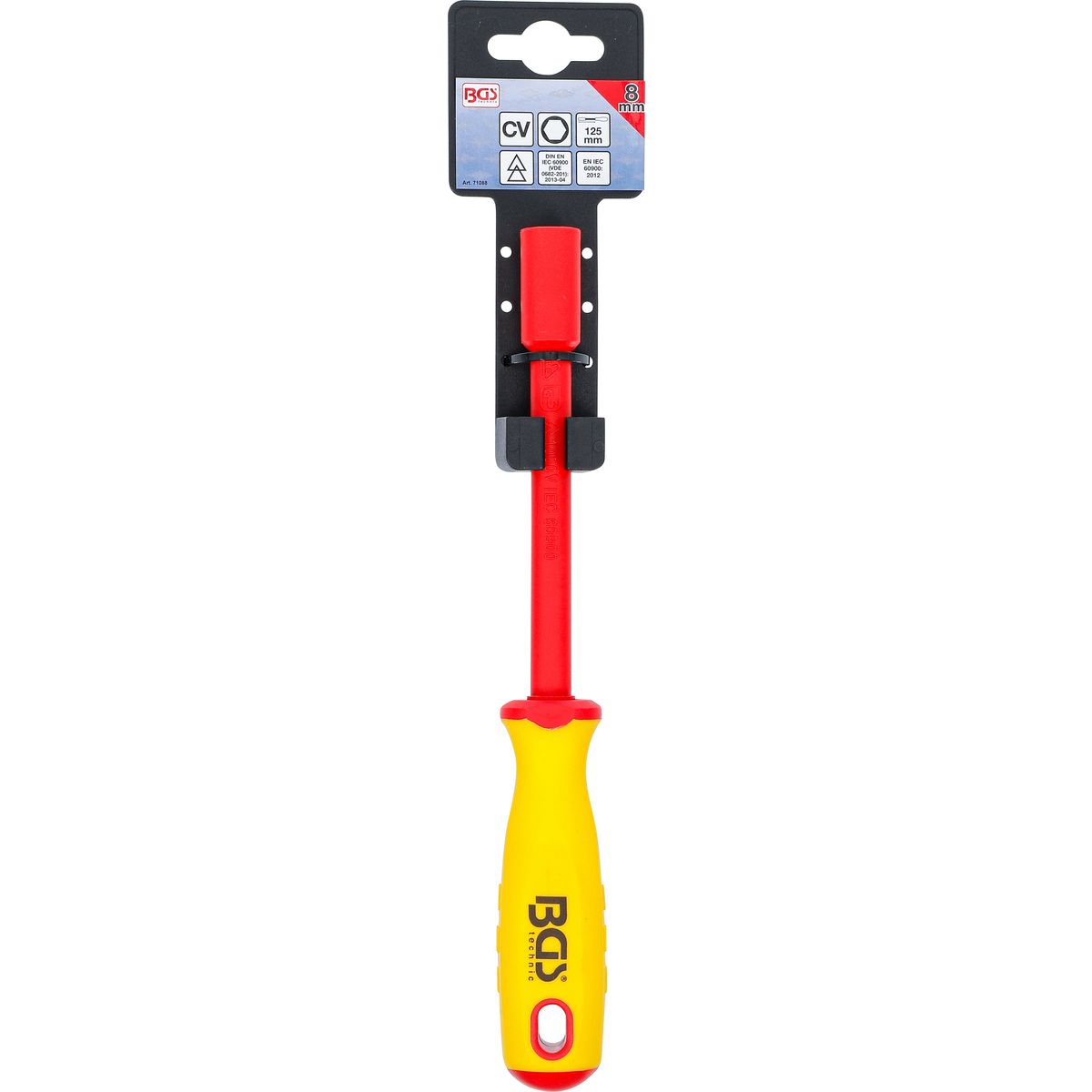 VDE Socket Screwdriver | Hexagon | 8 mm | Blade Length 125 mm