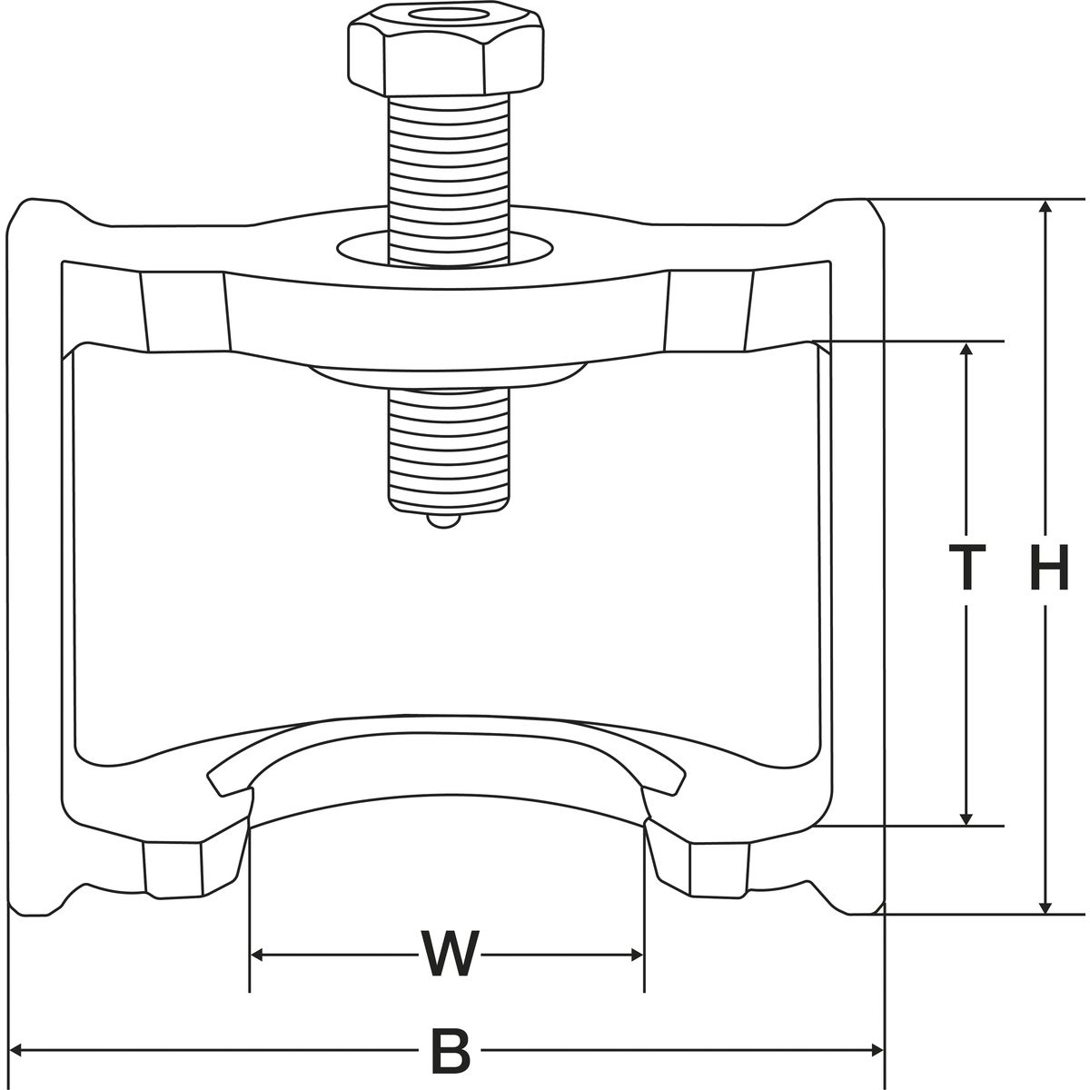 Pied d’extraction pour tringlerie de frein | pour freins Haldex | 160 mm