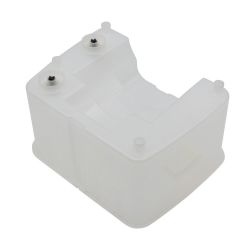 Serbatoio d'acqua dolce trasparente per Rotador Spray Vac, forma rettangolare con due aperture.