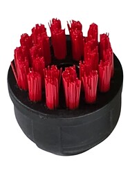 Polyester Bürstenaufsatz in rot, passend für Tornador Steam Zubehör, mit mehreren Borsten.