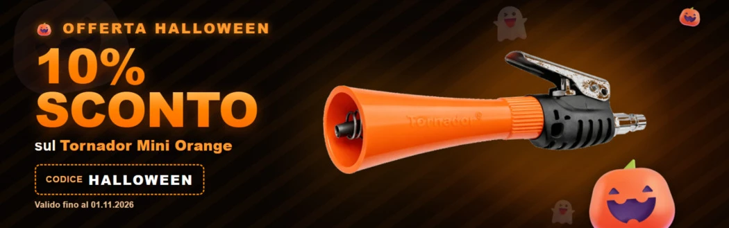 Offerta Halloween: 10% di sconto sul Tornador Mini Orange
