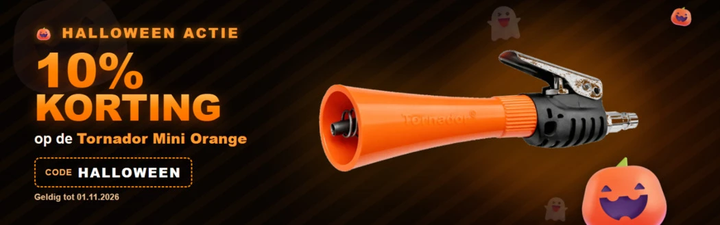 Halloween Actie: 10% korting op de Tornador Mini Orange